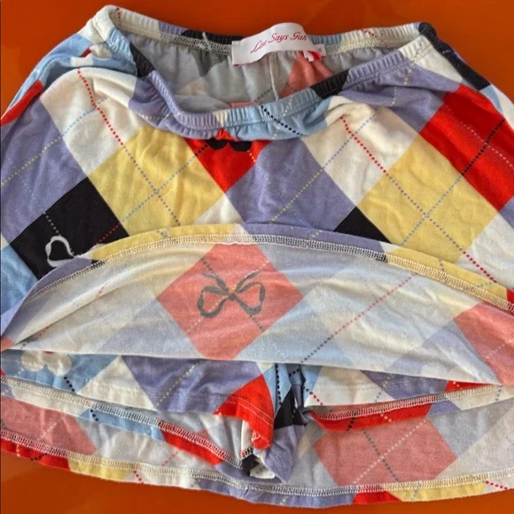 Lisa Says Gah Multicolor Argyle mini Skort XS - Picture 3 of 4